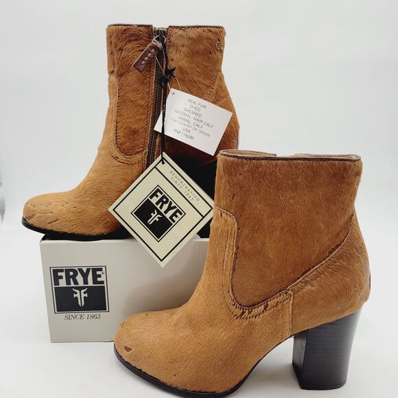 NWB FRYE Women's Parker Short Harcltfg Boots Cognac Size 9.5 Medium (M)